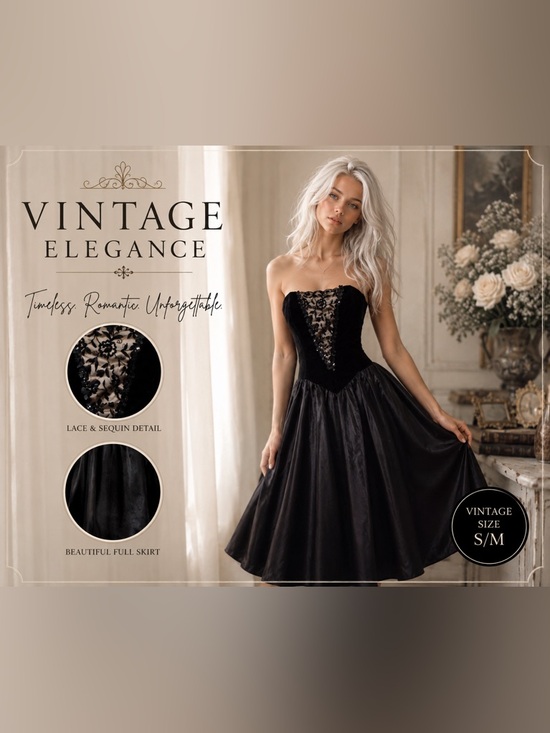 Gunne Sax Dresses & Skirts - 🎀HP🎀Vintage Gunne Sax Jessica McClintock Strapless Tulle Velvet Sequin Dress